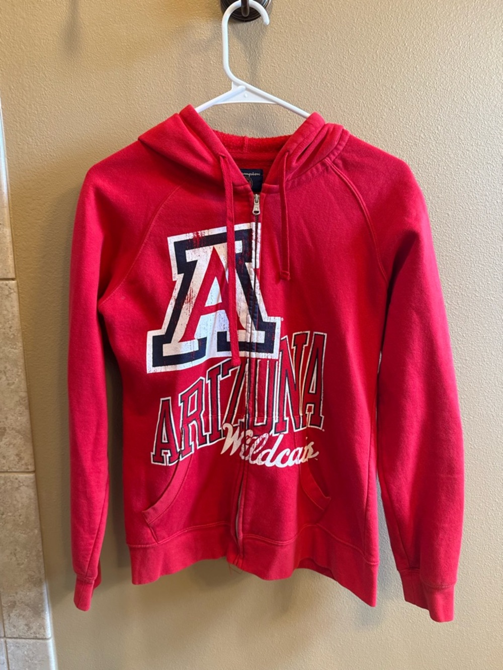 Champion Red Full-Zip Hoodie with Logo